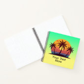 Carnet Coucher de soleil avec palmiers Vector (Intérieur)