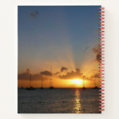Carnet Coucher de soleil avec voiliers Paysage tropical P (Dos)