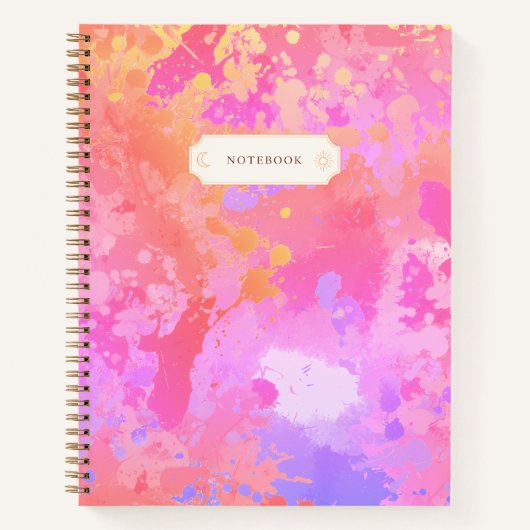 Carnet Coucher de soleil Boho Splash (Devant)