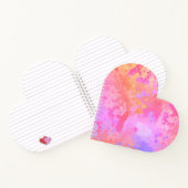 Carnet Coucher de soleil Boho Splash (forme de cœur) (Intérieur)