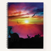 Carnet Coucher de soleil de Dinosaur (Devant)