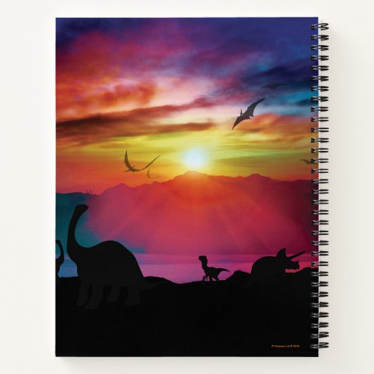 Carnet Coucher de soleil de Dinosaur (Dos)