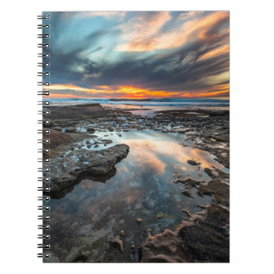 Carnet Coucher de soleil depuis les bassins de marée
