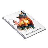 Carnet Coucher de soleil double exposition loup hurlant p (Côté Droit)