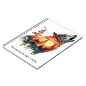 Carnet Coucher de soleil double exposition loup hurlant p (Côté gauche)