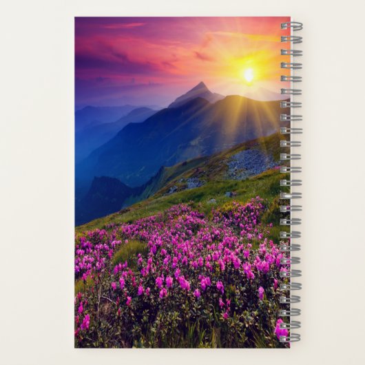 Carnet coucher de soleil & fleurs (Verso)