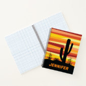 Carnet Coucher de soleil géométrique dans le désert (Intérieur)