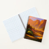 Carnet Coucher de soleil majestueux dans la vallée verte (Intérieur)