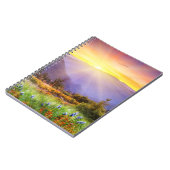 Carnet Coucher de soleil majestueux dans le paysage monta (Côté gauche)