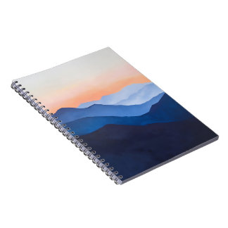 Carnet Coucher de soleil minimaliste de montagne