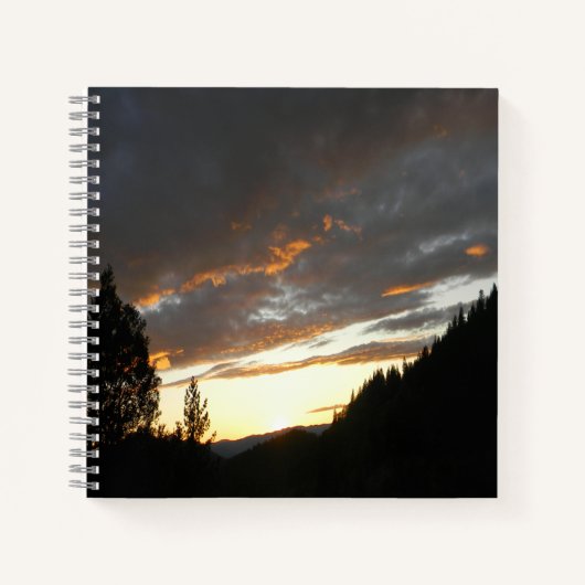 Carnet Coucher de soleil nuageux doré.... (Devant)