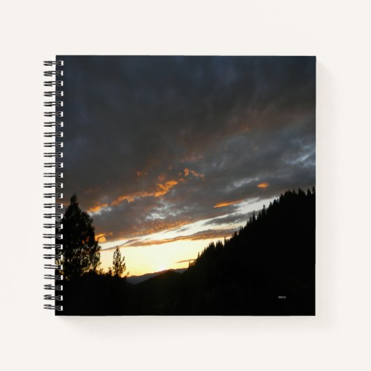 Carnet Coucher de soleil nuageux doré..... (Devant)