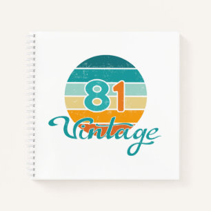 Carnet Coucher de soleil rétro 81 Vintage en détresse