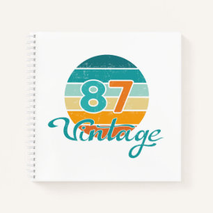 Carnet Coucher de soleil rétro 87 Vintage en détresse