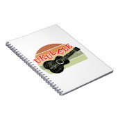 Carnet Coucher de soleil rétro Ukulele Dessin désaffecté (Côté Droit)