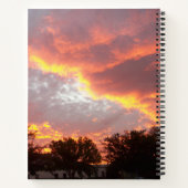 Carnet Coucher de soleil rose avec nuages dorés | Objet (Dos)