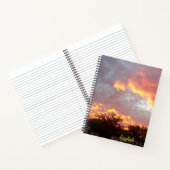 Carnet Coucher de soleil rose avec nuages dorés | Objet (Intérieur)