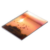 Carnet Coucher de soleil rose et de lac de pêche (Côté gauche)