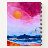 Carnet Coucher de soleil rose sur le lac Vista (Dos)