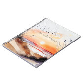 Carnet Coucher de soleil sur la plage avec des oiseaux (Côté gauche)
