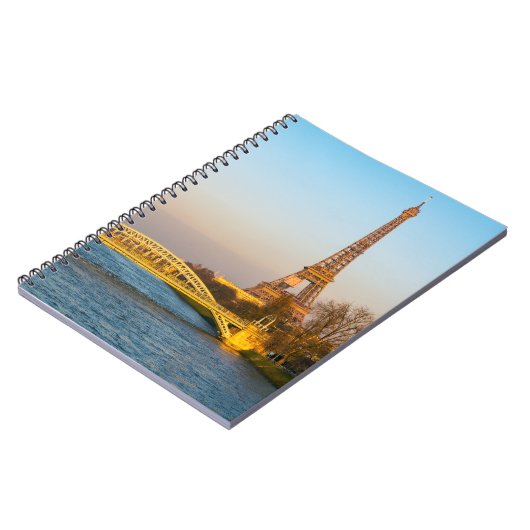 Carnet Coucher de soleil sur la tour Eiffel et le pont Ro (Côté gauche)