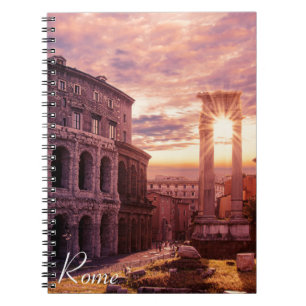 Carnet Coucher de soleil sur le Colisée de Rome à Rome