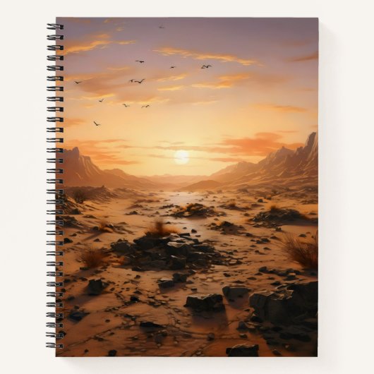Carnet coucher de soleil sur le désert (Devant)