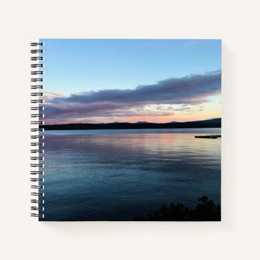 Carnet Coucher de soleil sur le lac Crescent, OR (Devant)