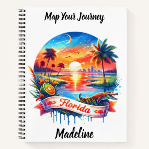 Carnet Coucher de soleil sur le paysage sauvage de Florid