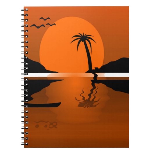 CARNET COUCHER DE SOLEIL SUR L'EAU (Devant)
