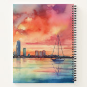 Carnet Coucher de soleil sur Miami depuis Biscayne Bay (Dos)