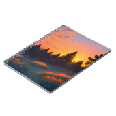 Carnet Coucher de soleil sur une forêt de pins sereins (Côté gauche)