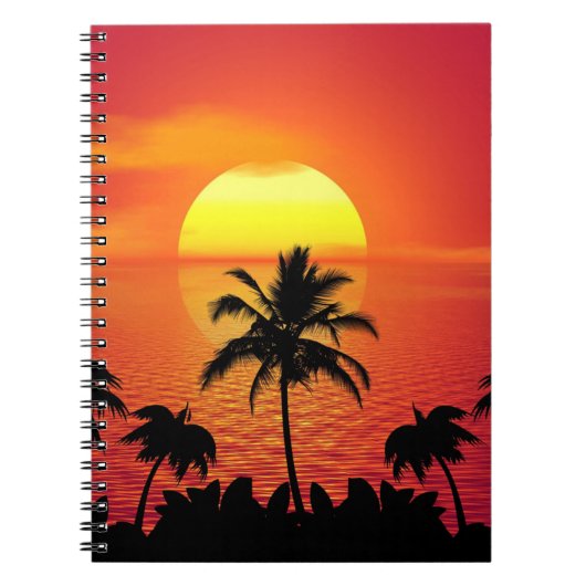Carnet Coucher de soleil tropical (Devant)