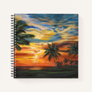 Carnet Coucher de soleil tropical étonnant