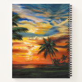 Carnet Coucher de soleil tropical étonnant (Dos)