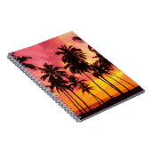 Carnet Coucher de soleil tropical : Silhouette de palme s (Côté Droit)