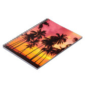 Carnet Coucher de soleil tropical : Silhouette de palme s (Côté gauche)