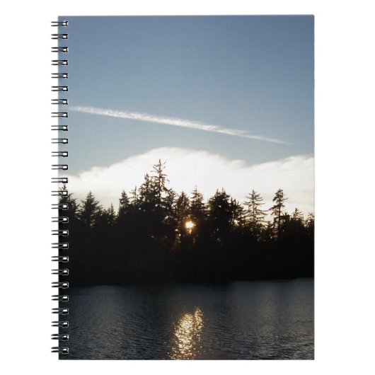 Carnet Coucher du soleil bleu frais (Devant)