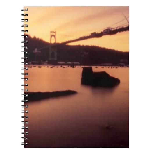 Carnet Coucher du soleil de pont de St Johns (Devant)