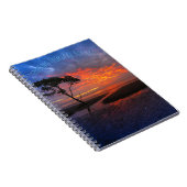 Carnet Coucher du soleil orange tropical (Côté Droit)