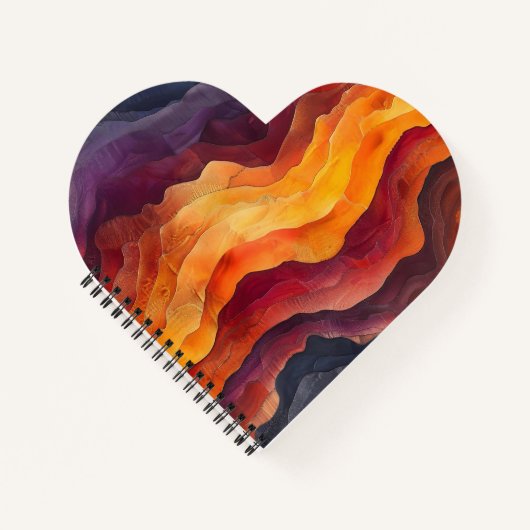 Carnet Couches Abstraites de Terre et de Feu – Ember Stra (Devant)
