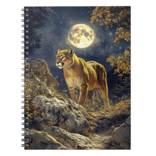 Carnet Cougar in the Moonlight Wildlife Art