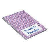 Carnet Couleur Bisexuelle Subtile Plaid (Côté Droit)