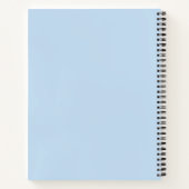 Carnet Couleur Bleu Bébé Pastel Clair Ciel Doux Solide (Dos)