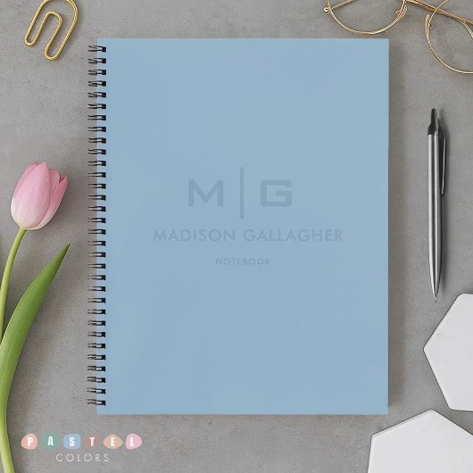 Carnet Couleur Bleu Bébé Pastel Lumière Douce Ciel Solide