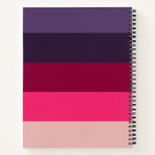 Carnet Couleur Bleu Couleur Gradiente Bandes (Dos)