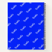 Carnet Couleur bleu moderne - Trend Nom initial Monogramm (Dos)