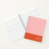 Carnet Couleur bloc rose et rouge moderne féminin (Intérieur)