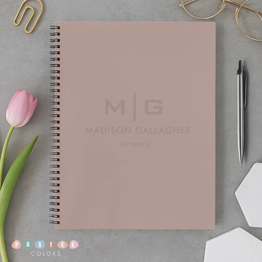 Carnet Couleur Brun Rose Bois de Redwood Pastel Lumière D