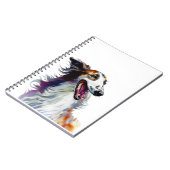 Carnet Couleur Cute Borzoi Art | Vibrant Art Greyhound (Côté gauche)